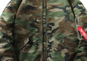 Men's Plus Size Camouflage Zip Up Bomber Jacket