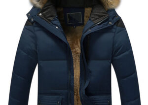 Men's Plus Size Fur Hooded Winter Parka Jacket