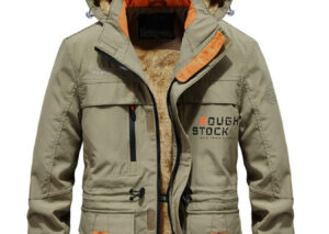 Men's Plus Size Zip Up Warm Hooded Parka Jacket