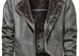 Men's Plus Size Zip Up Fuzzy Outerwear