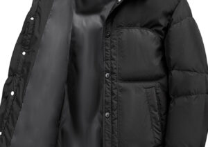 Men's Plus Size Snap Down Puffer Jacket