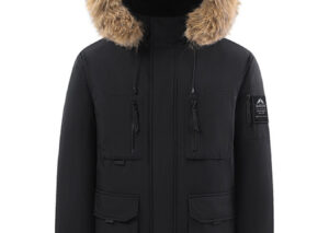 Men's Full Size Fur Hooded Winter Parka Coat Plus Size