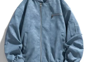 Men's Plus Size Vintage Zip Up Jacket