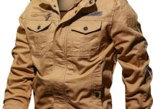 Men's Plus Size Zip Up Lightweight Bomber Jacket
