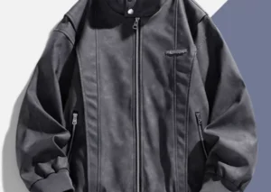 Men's Plus Size Zip Up Long Sleeve Jacket