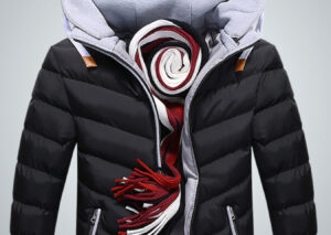 Men's Plus Size Zip Up Hooded Padded Puffer Jacket