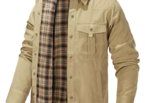 Men's Snap Down Long Sleeve Jacket