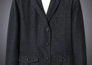 Men's Plus Size Classic Fit Textured Denim Blazer