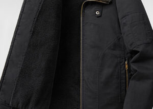 Men's Plus Size Sherpa Lined Zip Up Jacket