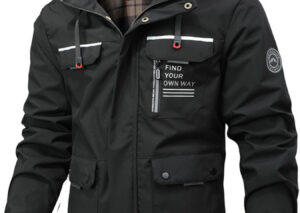 Men's Plus Size Hooded Outdoor Windproof Coat